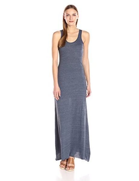 

alternative women's eco jersey double scoop tank dress, Black;gray