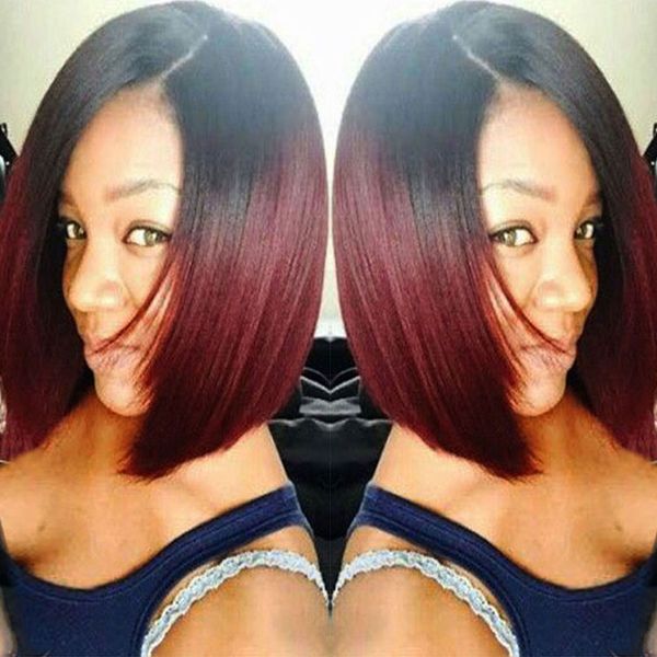 8a Unprocessed Virgin Hair 8 Inch Burgundy Weave Malaysian