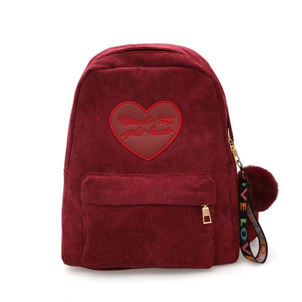 

fashion corduroy backpack school bag casual college daypack for teenager girls