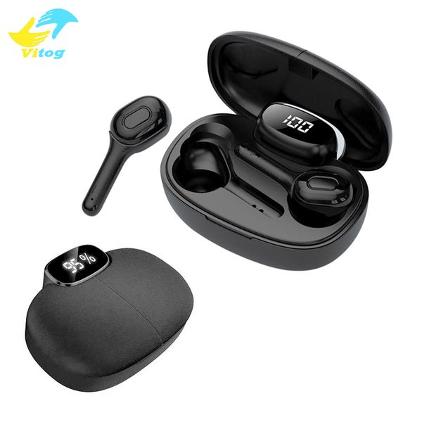 

vitog tws t9s in ear bluetooth wireless earphone led power display noise reduction headphones stereo earbuds handssports headsets