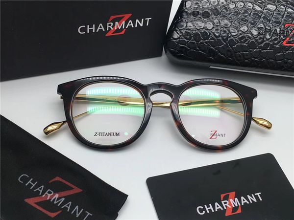 

new fashion brand-designer charment 19918 titanium glasses retro frame prescription glasses retro optical glasses men eyewear, Black
