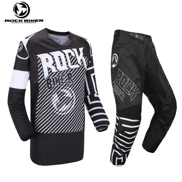 

rock biker 2019 new sale 360 motocross jersey and pant atv bmx dh mx moto suit dirt bike combo cycling motorcycle clothes sets, Black;blue