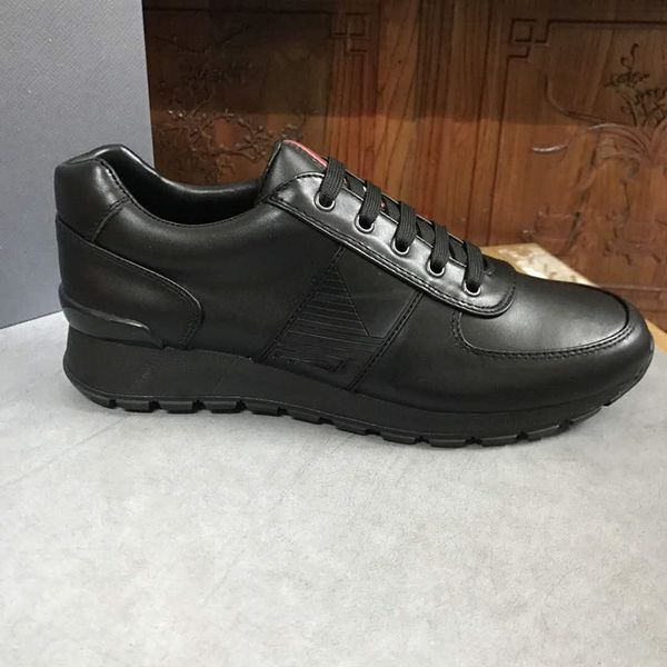 

fashionable casual shoes with high-quality rubber outsole inside leather3, Black