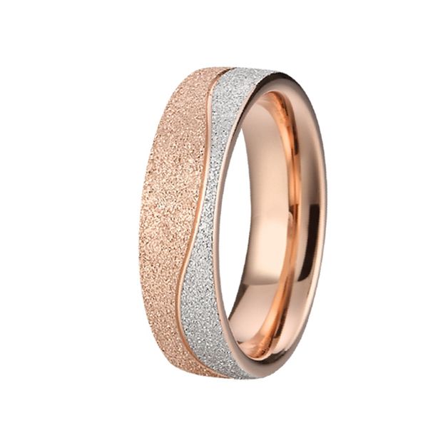 

fashion bicolor stainless steel ring wedding bands gift for boyfriend bague jewellery, Slivery;golden