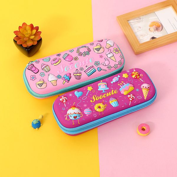 

three dimensional 3d creative multi-functional large capacity eva pencil bag cartoon waterproof pencil bag for primary and secondary school