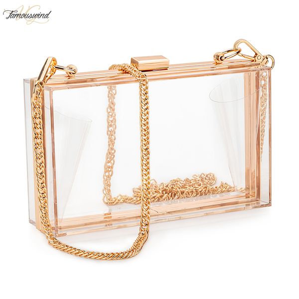 

women acrylic clear clutch transparent crossbody purse candy see through evening bag sport events fashion stadium approved shoulder bag