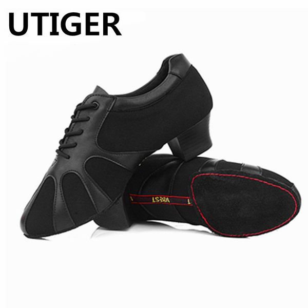 

big size 25-45 genuine leather boy men modern ballroom tango latin dancing shoes heel 3.5cm 4.5cm man male dance shoes wd288