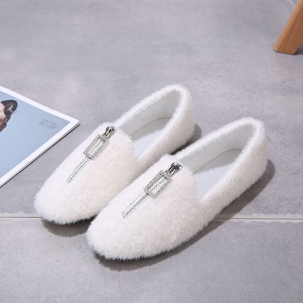 

loafers fur 2019 fashion women's casual woman platform shoes autumn round toe all-match flats modis new nurse moccasin fall, Black
