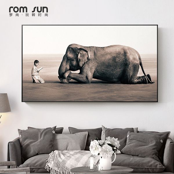 

buddha modern canvas painting nordic posters and prints zen home decoration elephant religion art wall picture for living room