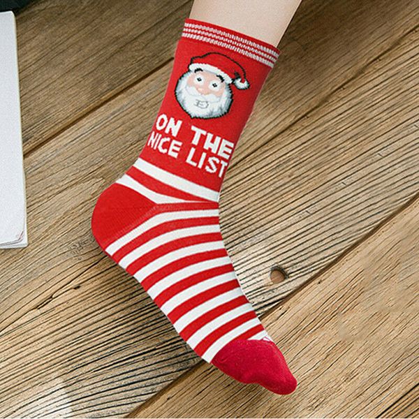 

cotton socks breathable cute designs christmas socks middle tube good elasticity anti-friction antiseptic soft