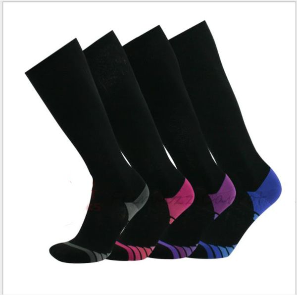 

pressure sports marathon running socks sweat absorbing fast drying socks nurse compressed socks, Black