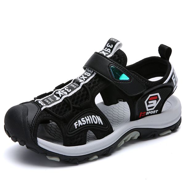 

summer shoes children breathable kids beach boys girls sandals outdoor clogs flat slippers casual shoe sandalia infantil y200619, Black;red