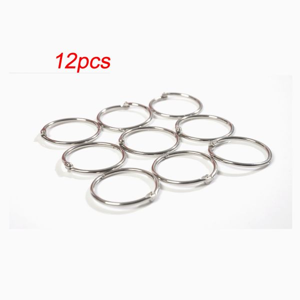 

12pcs/set silver shower hooks curtain metal hanger