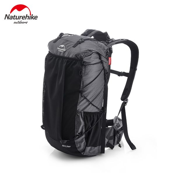 

naturehike camping hiking backpacks 60+5l high-capacity travel backpack aluminum frame 1.16kg lightweight hiking bag nh19bp095