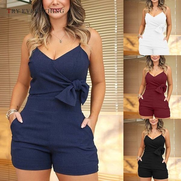 

white summer playsuit women 2019 red spaghetti strap playsuits and jumpsuits plus size short jumpsuit for women romper 3xl, Black;white
