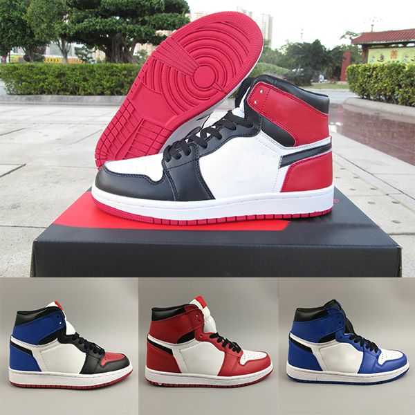 

Дешевые Nike jordon 1 1s shoes ТОП 3 запрещен разводят Toe Чикаго ОГ 1s игры Royal Blue мужская обув
