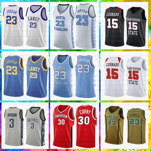 MEN'S 15 Kawhi 23 Michael JD Leonard NCAA North Carolina State University Basketball Jersey Laney High School San Diego State Aztecs