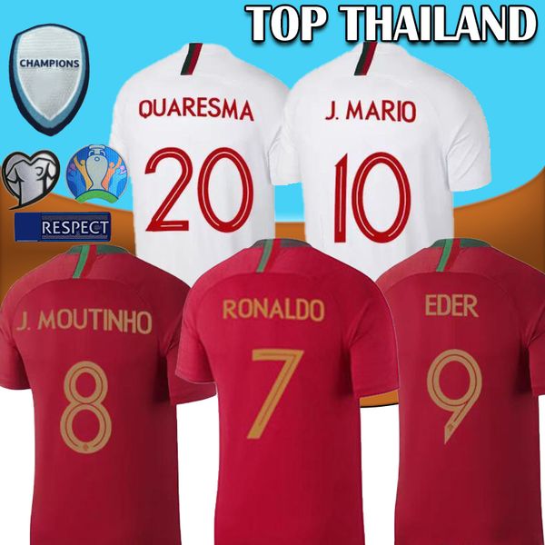 

2018 cri tiano ronaldo occer jer ey j mario quare ma world cup football hirt j moutinho patch, Black;red
