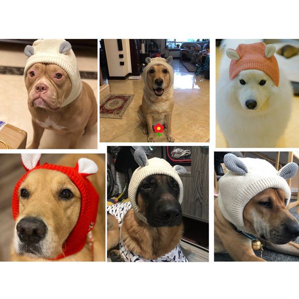 

3pcs lovely dog knitted hat winter warm dog headwear for small medium dogs gifts