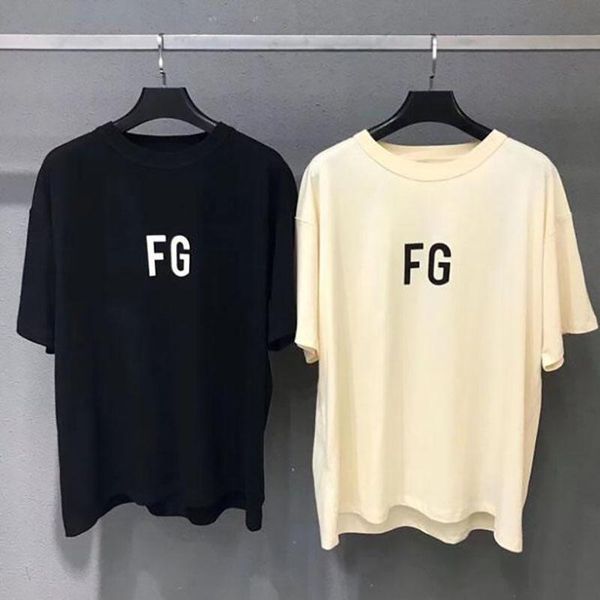 

hip hop justin bieber fog 6th inside out fg letter printed cotton t-shirt short sleeve hip hop street skateboard tee, White;black