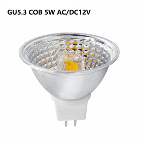 

gu5.3 led лампы белый / теплый белый cob 5w dc 12v-14v светодиодные лампы светодиодные ампулы для дома spotlight энергосбережении