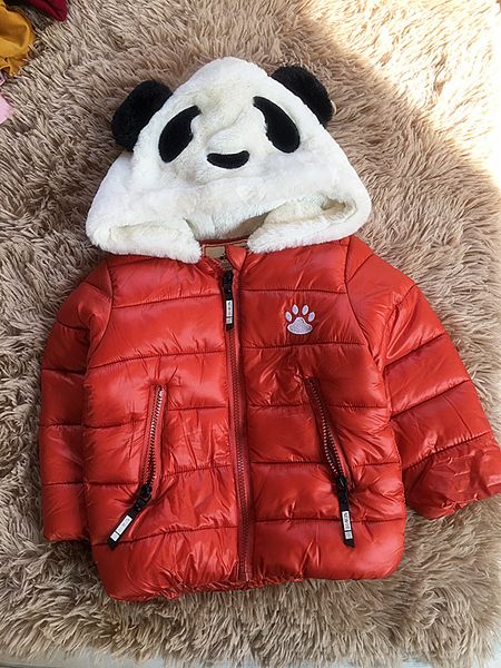 

1piece /lot) 2018 black winter warm baby outerwear 1-3 year old 90.100cm, Blue;gray
