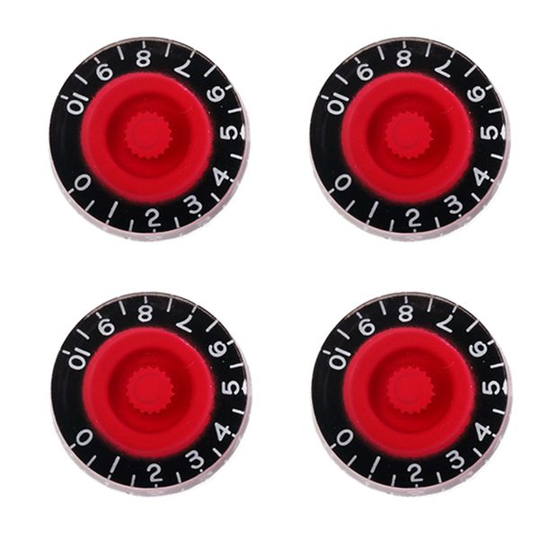 

red guitar volume tone control knob switch tip knob cap