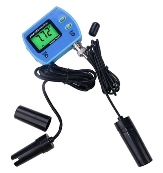 

ph tds electrode meter precise lcd ph tds monitor aquarium spa swim water quality analyzer online ph tds tester green backlit