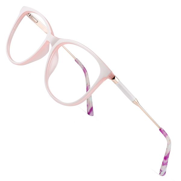 

tr90 cat eye anti blue light glasses women men blue light blocking computer glasses frame gaming smart transparent, White;black