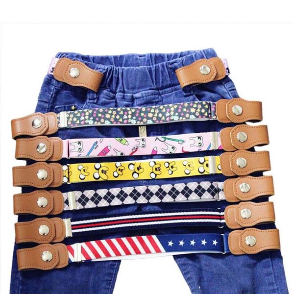 

child buckle-elastic belt 2019 no buckle stretch belt for kids toddlers adjustable boys and girl`s belts for jeans pants, Black;brown