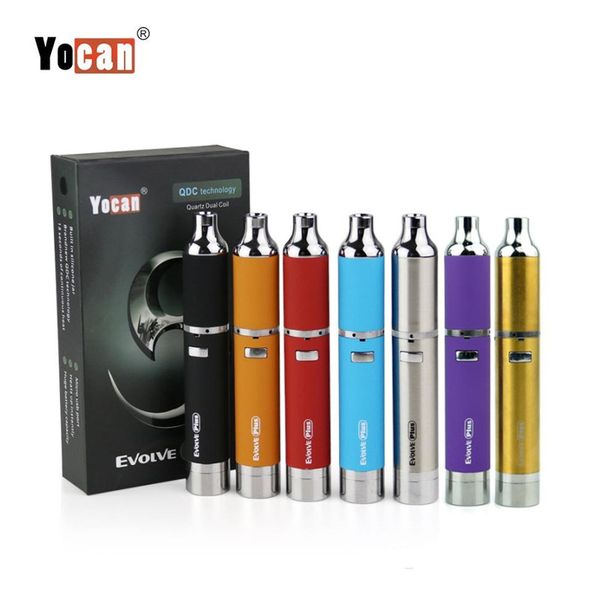 

Аутентичные yocan развиваться плюс воск Vape ручка стартовый комплект электронной сигареты травяной 1100mah батареи банку КСД Атомизатора катушки ХL DAB воск сухой травы испаритель