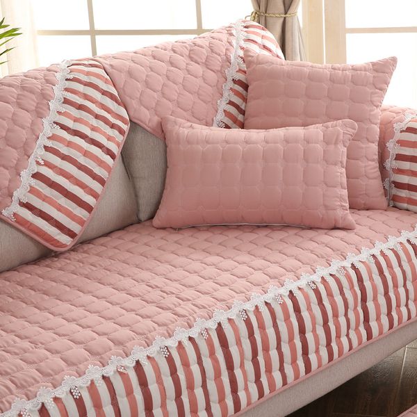 Stripe moderno cotone copridivano per mobili antiscivolo divano fodere divano mat tessili per la casa forros para muebles de sala CX5273476