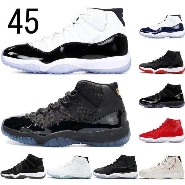 

with socks concord 45 xi 11s men basketball shoes platinum tint gym red win like mens shoe cap and gown sport sneaker, White;red