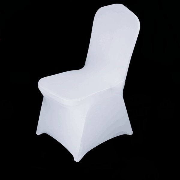 

100pcs/lot wholesale universal white chair cover spandex elastic lycra l banquet party wedding chair covers