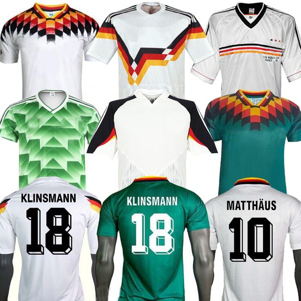 

world cup 1990 1992 1994 1998 1988 germany retro littbarski ballack soccer jersey klinsmann matthias home shirt kalkbrenner jersey 1996 2004, Black;yellow