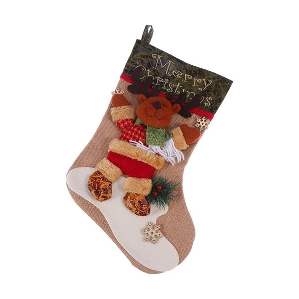 Sock Shape Bag Lovely Large Decorative Christmas Hanging Ornament