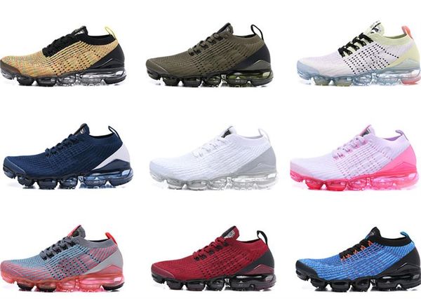 

2019 Вязать 3.0 Fly Vapormas Кроссовки Мужчины Женщины BHM Red Orbit Металлик Золото Тройной Чер