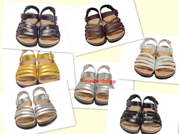 

hollow three-row single-button leather slippers ladies shoes leather flat-bottomed joker new fashion flat-bottomed indoor and outdoor hollow
