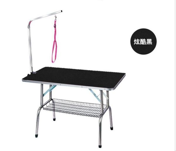 

foldable stainless steel pet grooming table for small pet portable operating table rubber surface bath desk blue pink