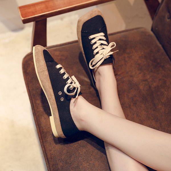 

female sneakers walking shoes for women comfortable breathable flat shoes platform women's zapatos de mujer e16-88, Black