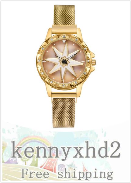 

new tiktok watch, fashion casual magnet magnet, 360 degree watch table, Slivery;brown