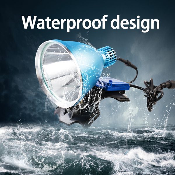 

led headlamp strong light long-range 85w headlight external 12v lead-acid battery for fishing hunting