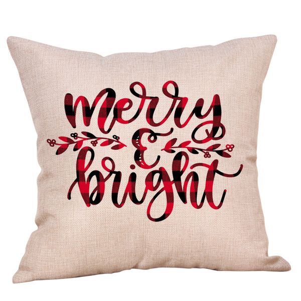 

christmas ornament pillow case glitter cotton linen sofa bedroom home office decorative 45x45cm throw cushion cover home decor