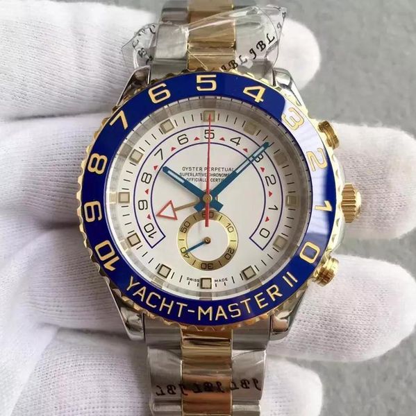 

2020 luxury luxury men's yacht ceramic bezel sapphire crystal rose gold stainless steel fashion men's watch, Slivery;brown