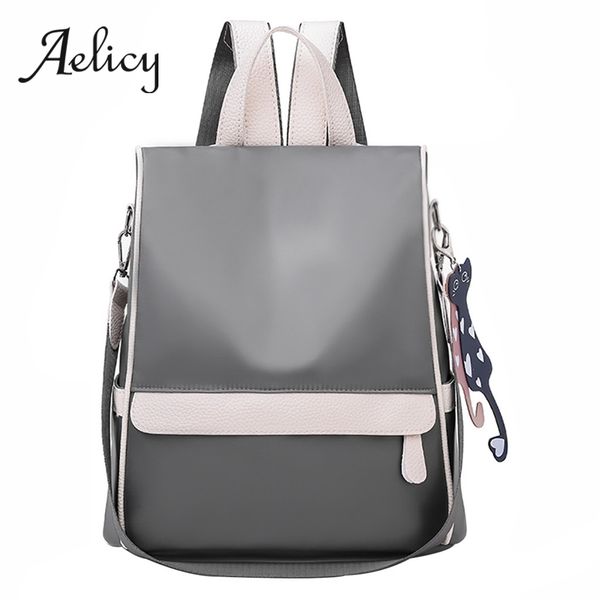 

aelicy new fashion anti-theft backpack women large capacity shoulder bag casual oxford cloth waterproof lady wild satchel