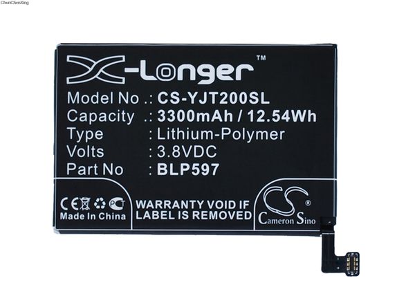 

аккумулятор cameron sino 3300 мач blp597 для oneplus 2, 2 глобальных двух sim-карты, 2 глобальных двух sim-карты td-lte, a2001, a2003, a2005