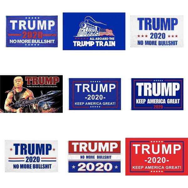 

2020 trump flag печать флаги баннер декор прямоугольник письмо печать полиэфирное волокно девять стиль кампании 90x150cm горячие продажи 13l