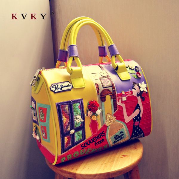 

women candy color handbags fashion italian boston bags soft leather bags famous brands stylish female tote bag sac