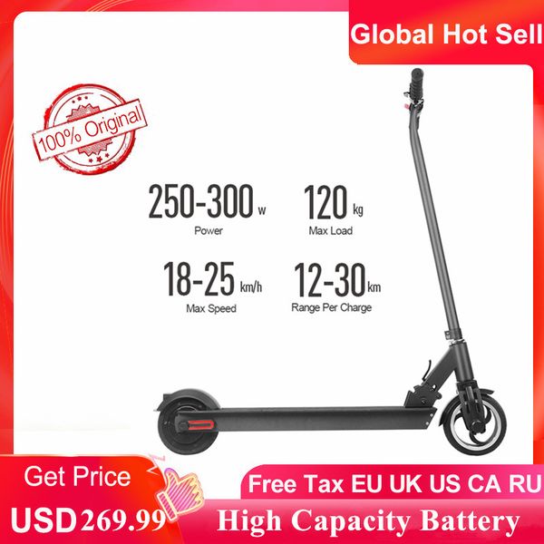 

eu 7 days delivery aluminum alloy 6.5 inch 36v 300w electric folding scooter bicycle led display factory price electric bike tax