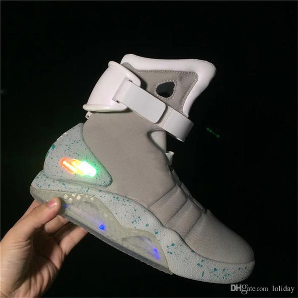 

authletic air mag back to the future marty mcfly led mens mag auto automatic laces basketball shoes men lighting black red grey led shoes